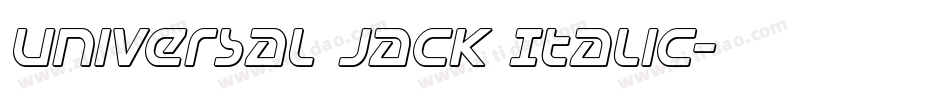 Universal Jack Italic字体转换